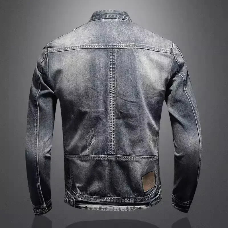LUCA | Denim jacket with biker detailing - Liora Melbourne