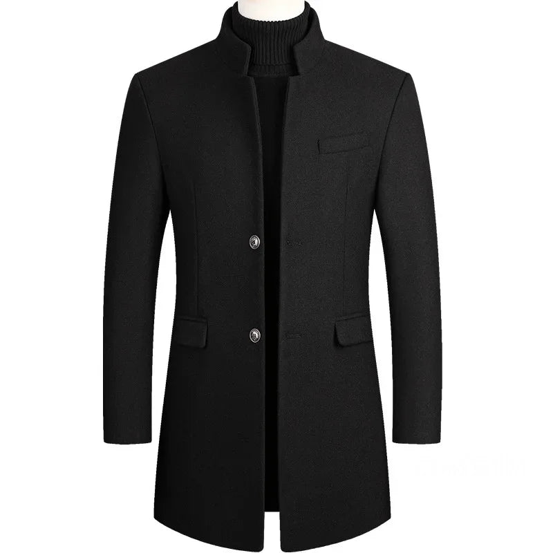 BLAKE | Trench coat with stand collar - Liora Melbourne