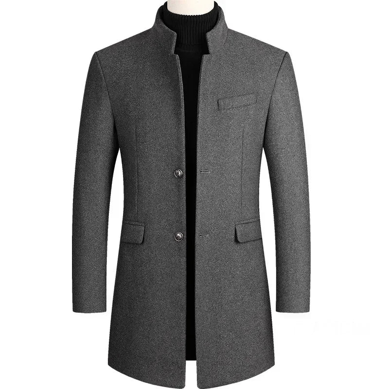BLAKE | Trench coat with stand collar - Liora Melbourne