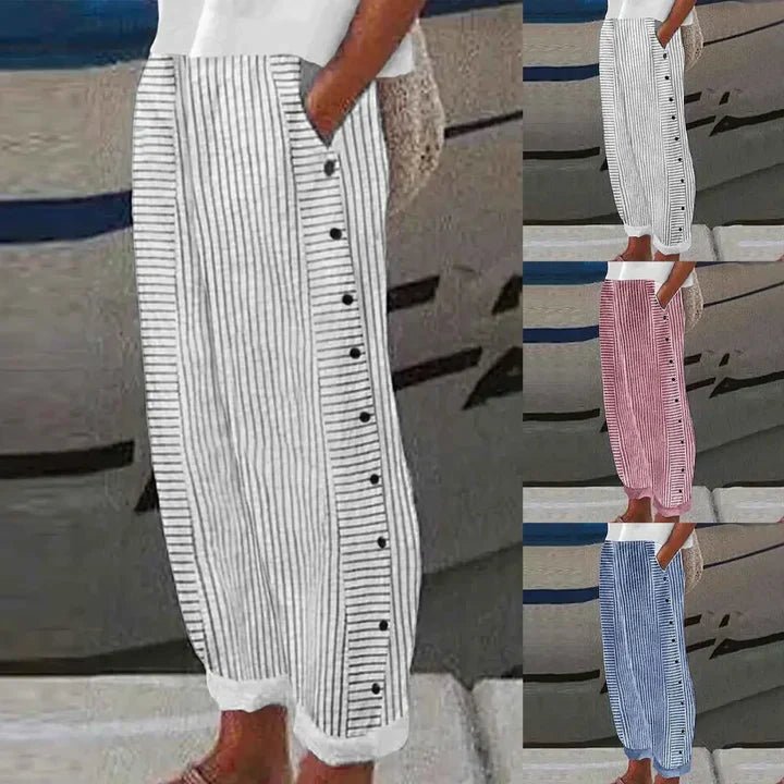 INAYA | Trousers with side-button detail - Liora Melbourne