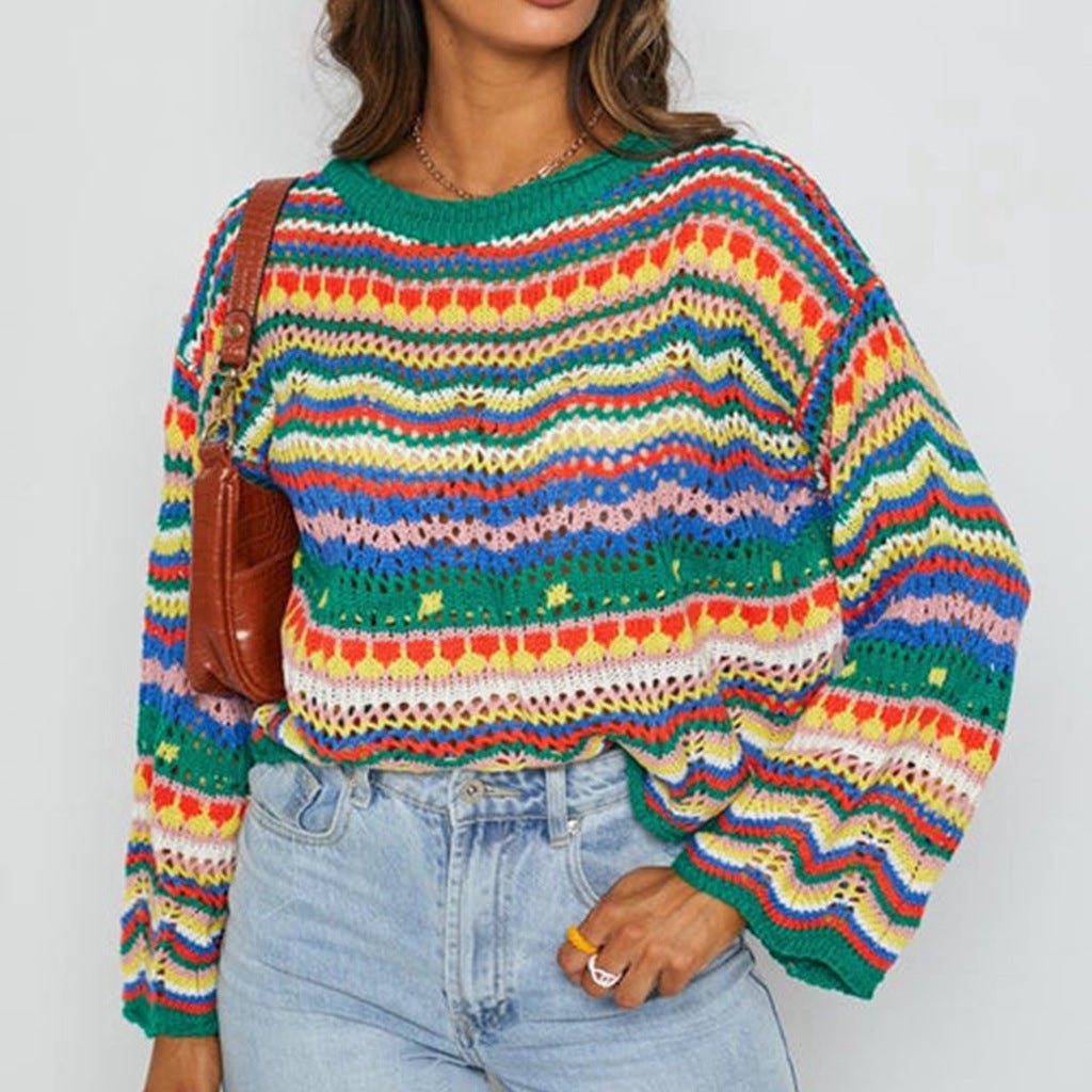ZARA | Knitted jumper with colour-block detail - Liora Melbourne