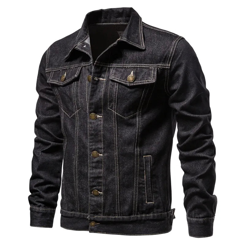 LIAM | Denim jacket with biker styling - Liora Melbourne