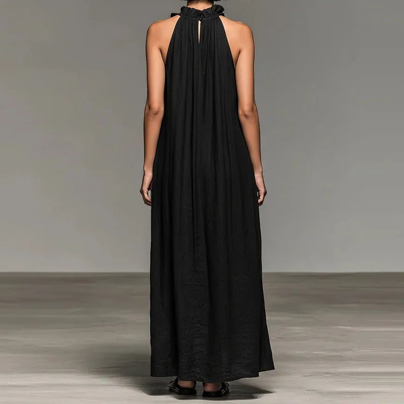 AURELIA | Maxi dress with ruffle halter neckline - Liora Melbourne