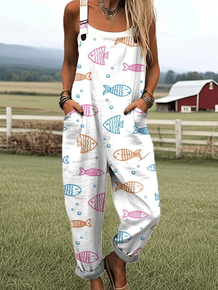 QUINN | Jumpsuit with fish print - Liora Melbourne