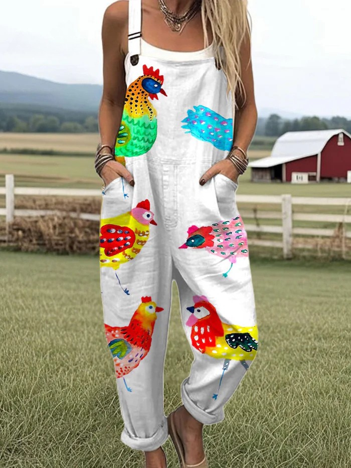 DAISY | Jumpsuit with chicken print - Liora Melbourne