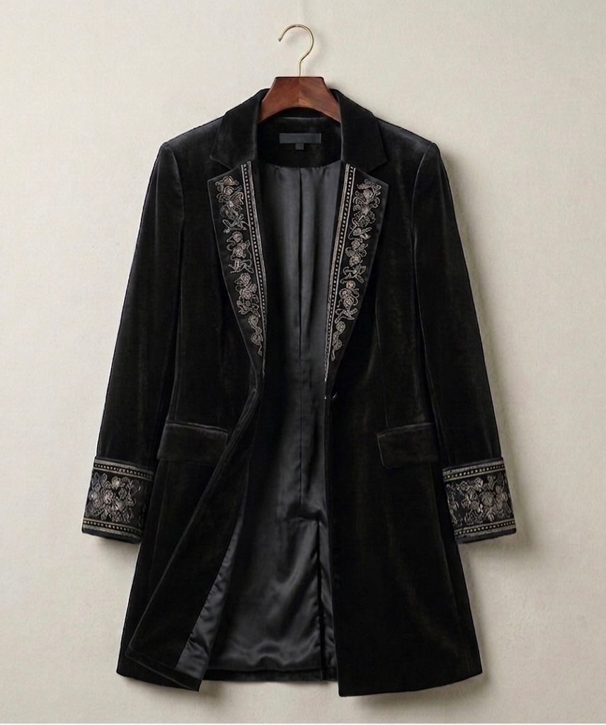 ELISE | Velvet blazer with structured silhouette - Liora Melbourne
