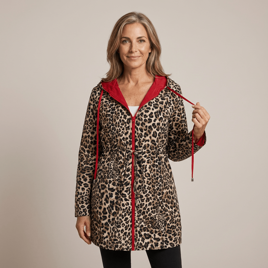 TIFFANY | Reversible hooded coat with leopard print - Liora Melbourne
