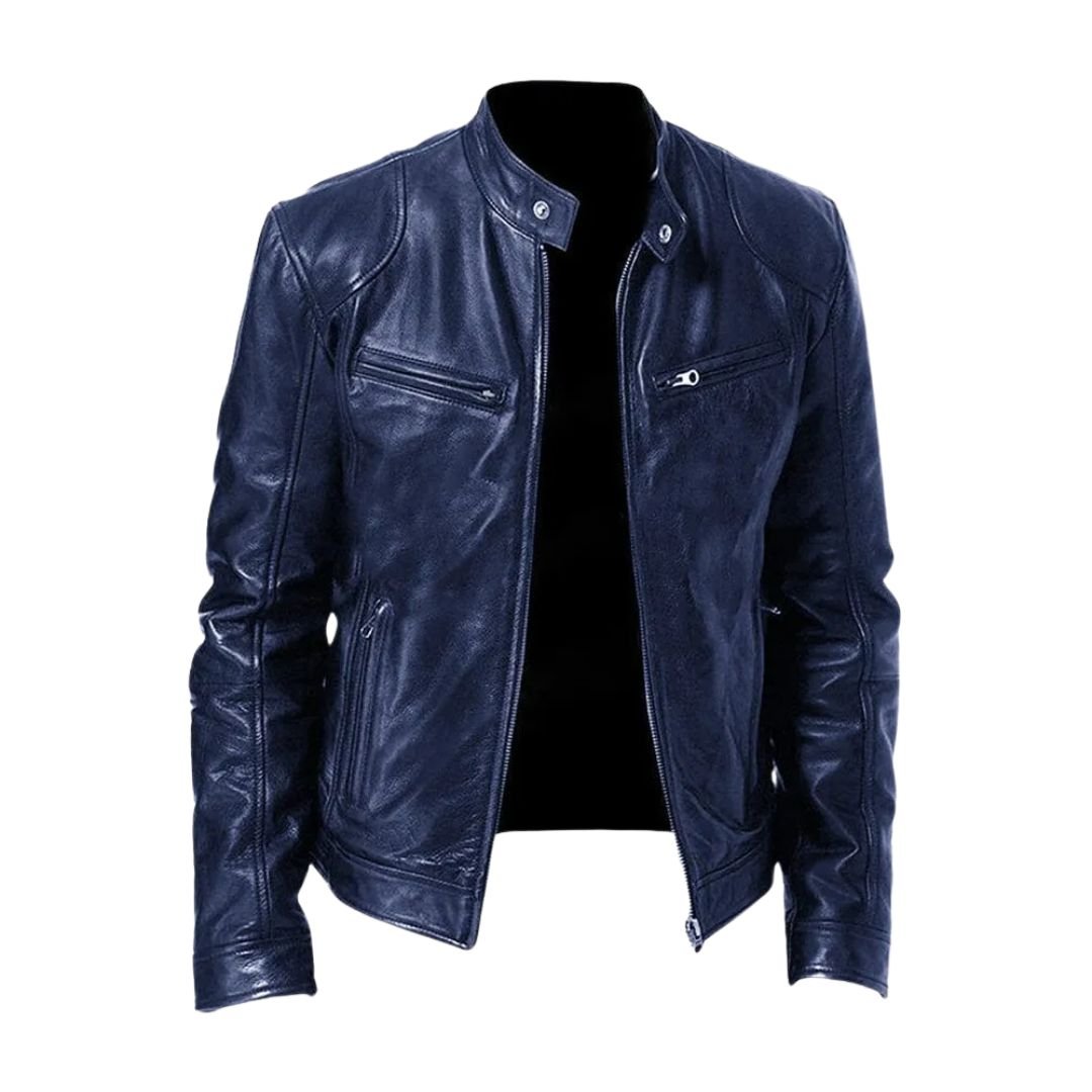 KYLE | Leather jacket with casual fit - Liora Melbourne