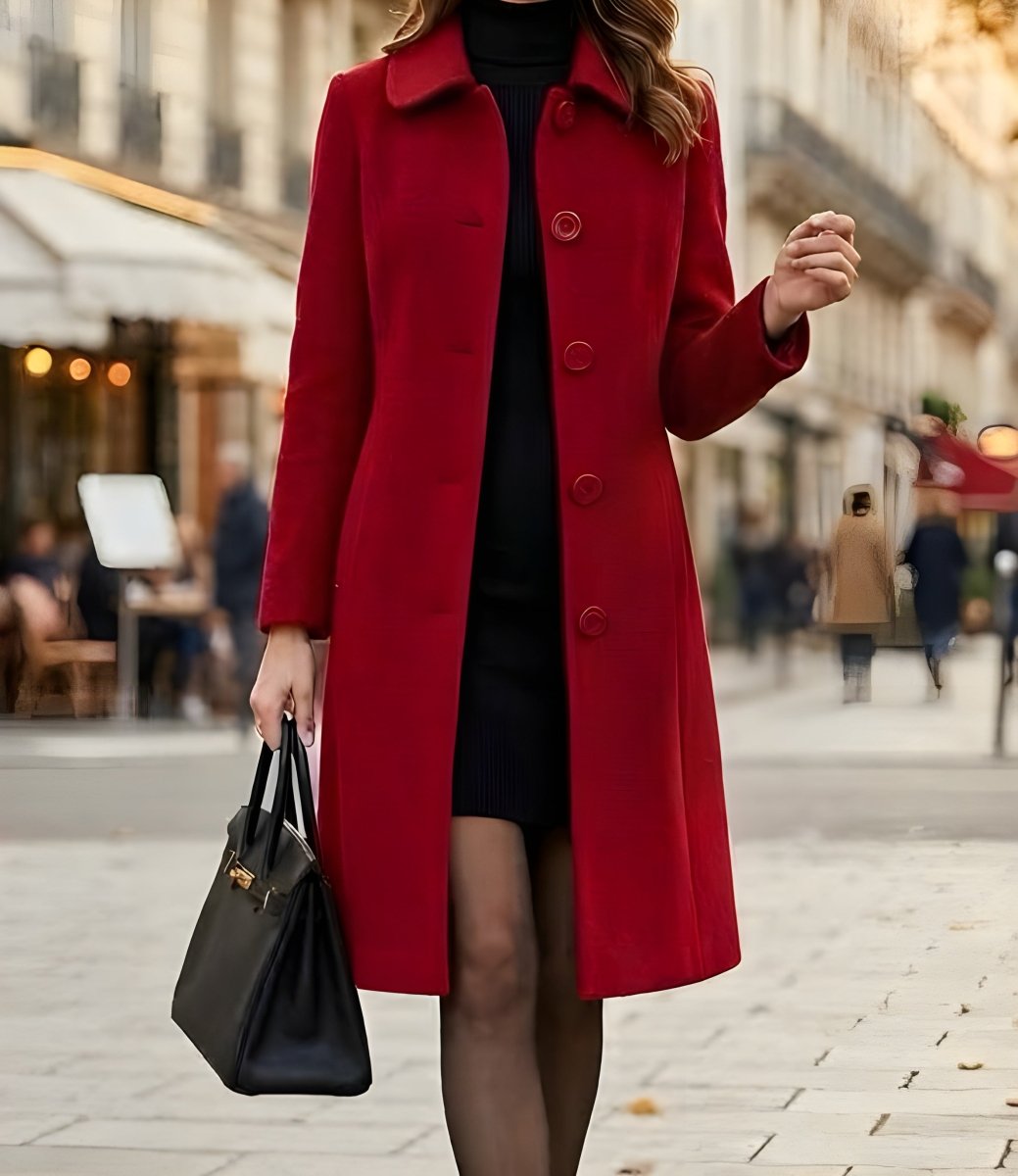 ALESSIA | Classic coat with notched lapel - Liora Melbourne