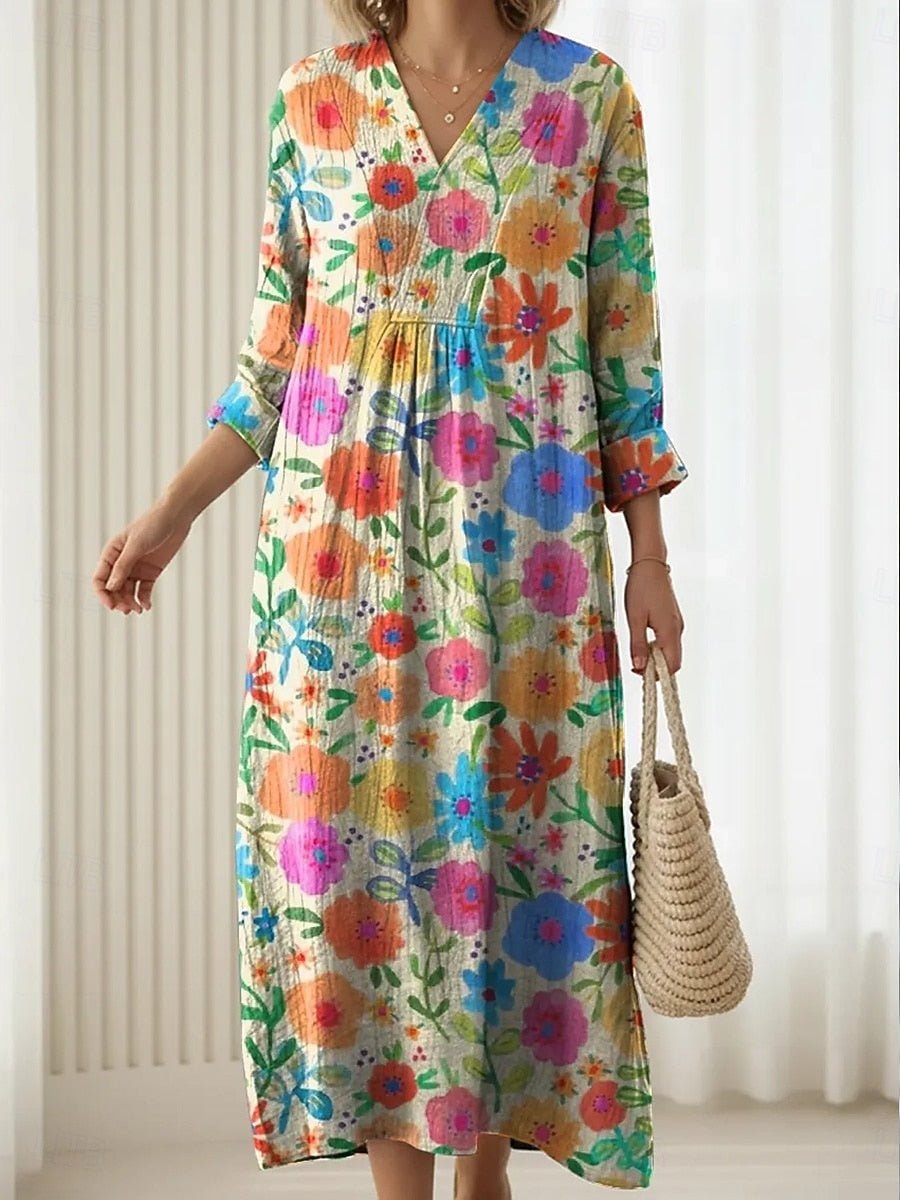 EMMA | Midi dress with floral print - Liora Melbourne