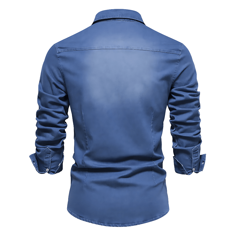 COOPER | Denim jacket with wooden buttons - Liora Melbourne