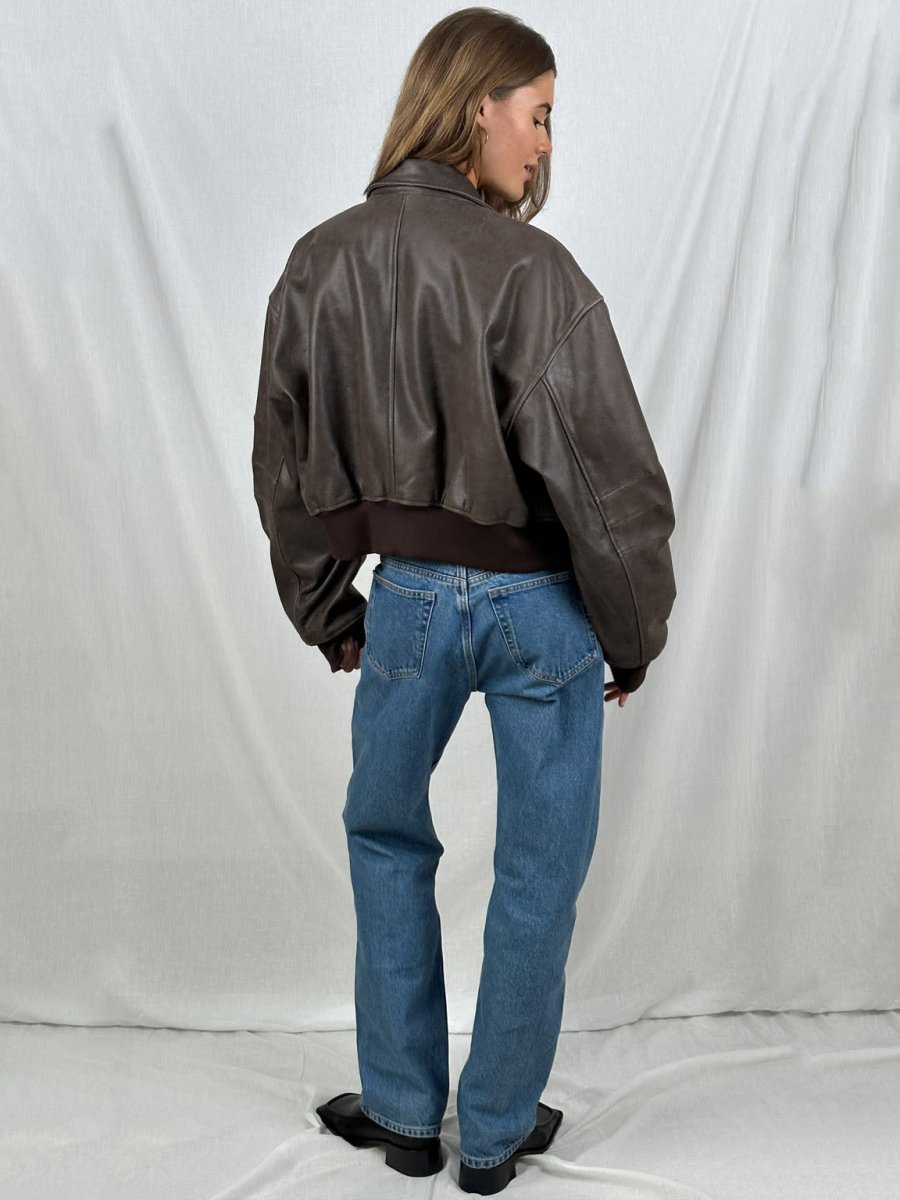 NOVA | Cropped bomber jacket with zip - Liora Melbourne