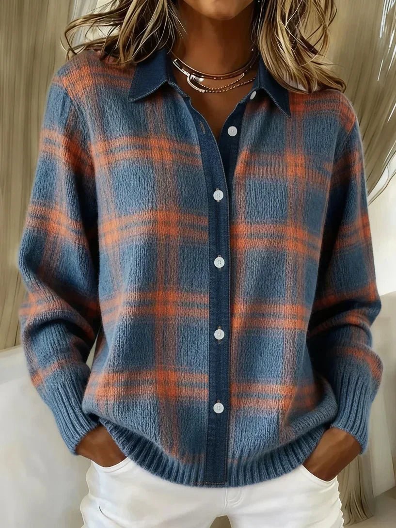 FREYA | Jumper with retro check pattern - Liora Melbourne