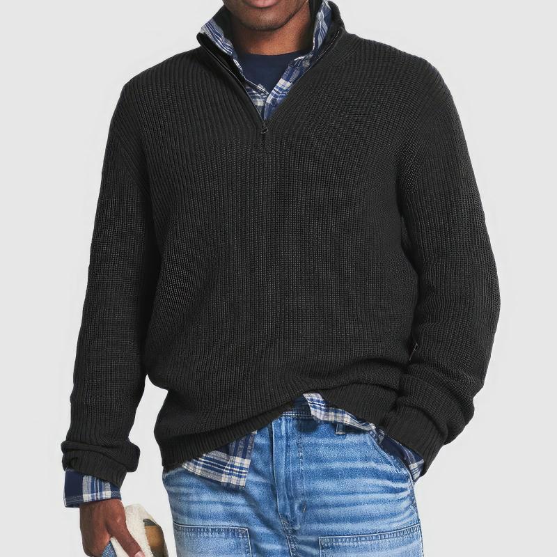 JAMES | Knitted jumper with zip - Liora Melbourne