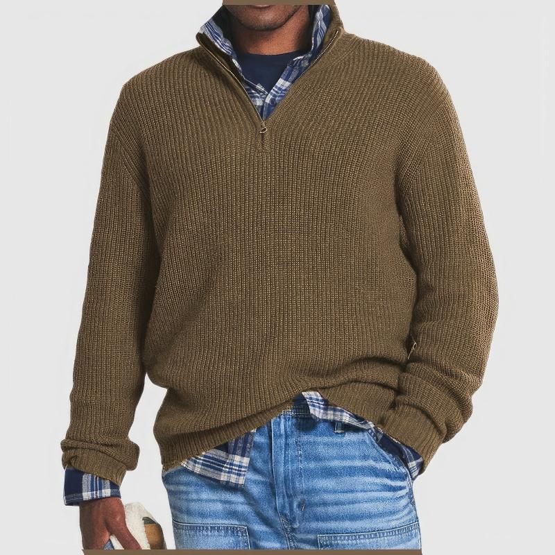 JAMES | Knitted jumper with zip - Liora Melbourne