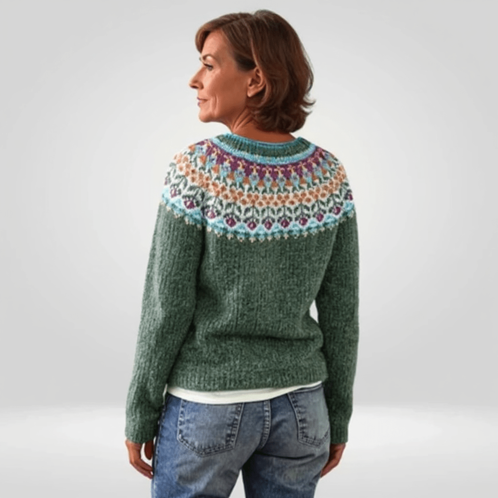 BRITTANY | Icelandic jumper with patterned knit - Liora Melbourne