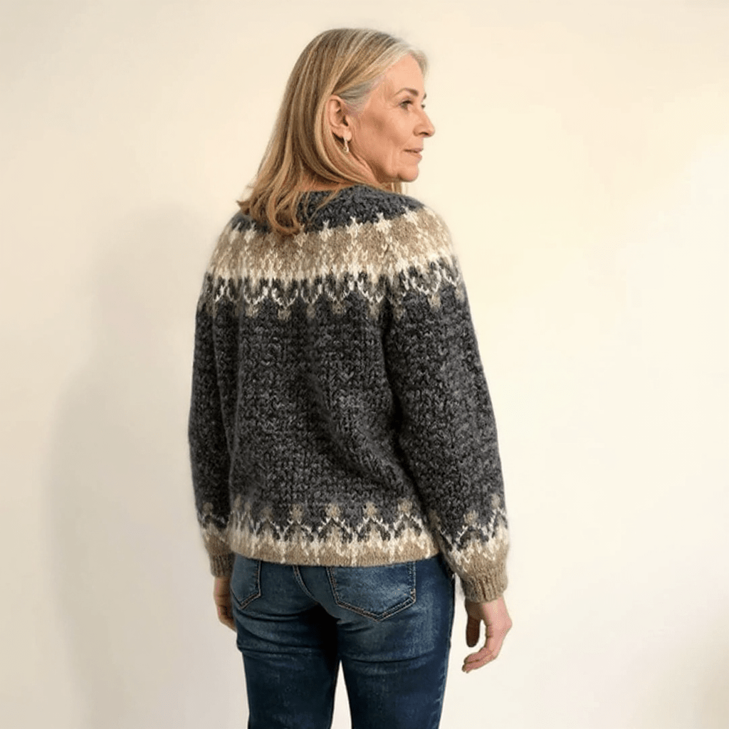 SAMANTHA | Icelandic jumper with patterned knit - Liora Melbourne