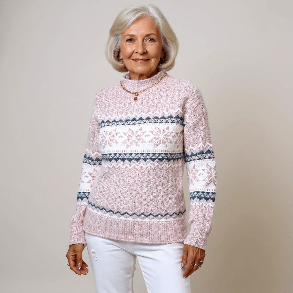 MELANIE | Icelandic knit jumper with patterned design - Liora Melbourne