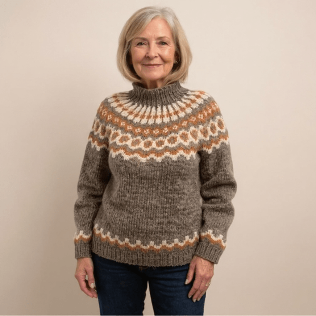 AMARA | Icelandic jumper with patterned design - Liora Melbourne