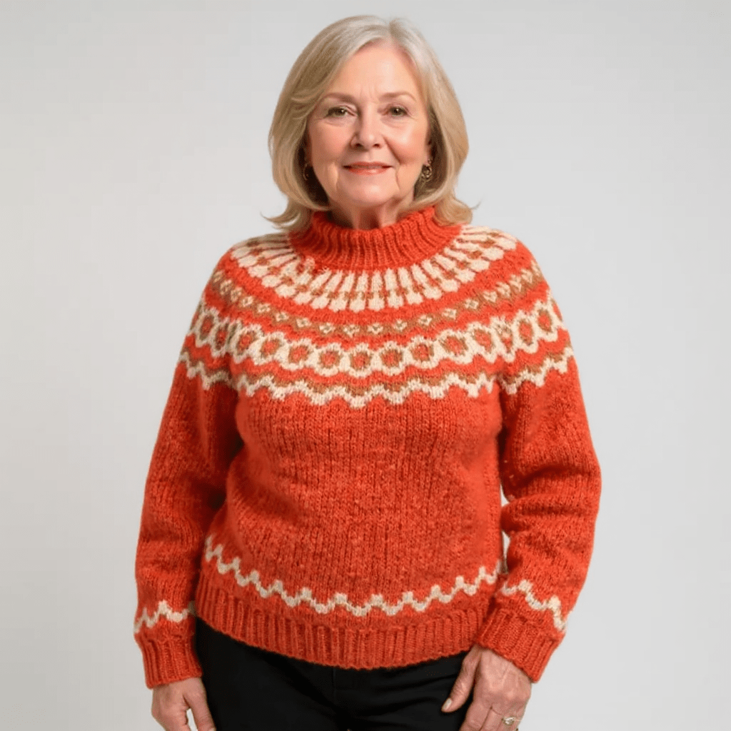 AMARA | Icelandic jumper with patterned design - Liora Melbourne