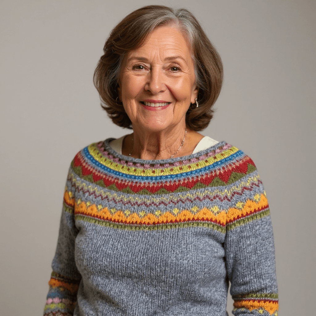 IVY | Icelandic knit jumper with patterned yoke - Liora Melbourne