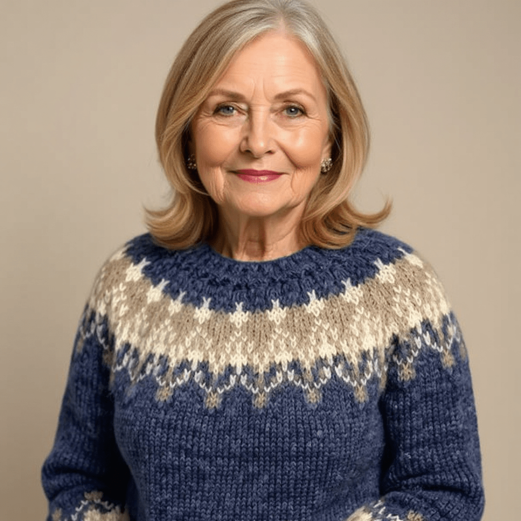 SAMANTHA | Icelandic jumper with patterned knit - Liora Melbourne