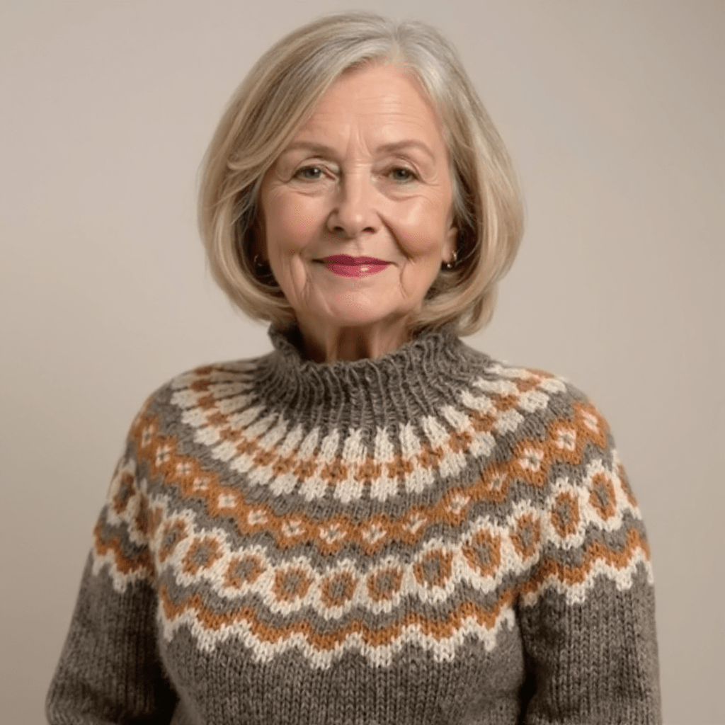 AMARA | Icelandic jumper with patterned design - Liora Melbourne