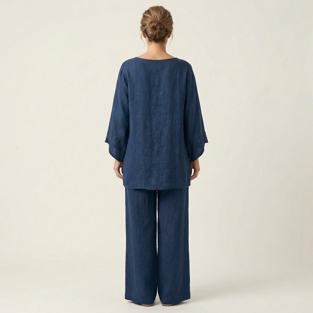 MAJOLIE | Set with wide-leg trousers - Liora Melbourne