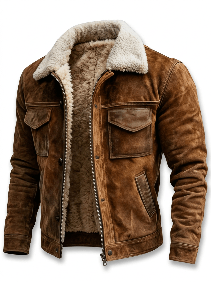 HUNTER | Sherpa-lined leather jacket - Liora Melbourne