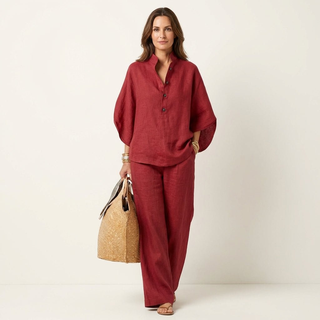 ZERAH | Two-piece set with wide-leg trousers - Liora Melbourne