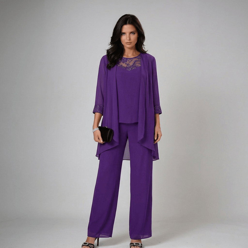 IVA | Three-piece set with wide-leg trousers - Liora Melbourne