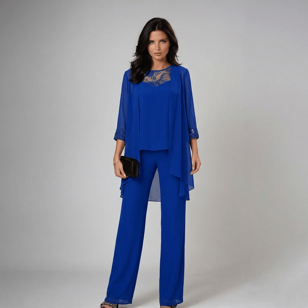 IVA | Three-piece set with wide-leg trousers - Liora Melbourne