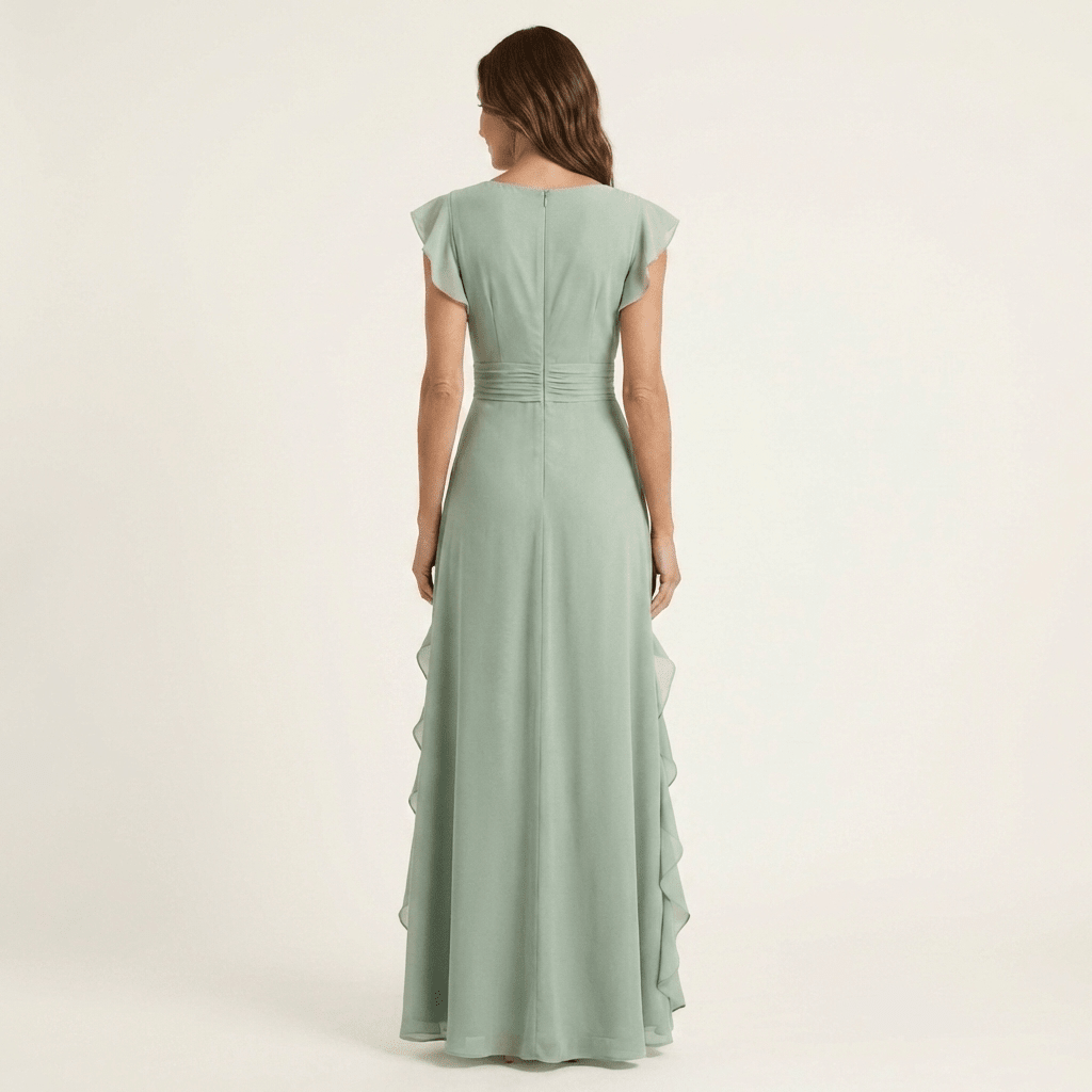 NELLYANA | Maxi dress with cascading ruffle - Liora Melbourne