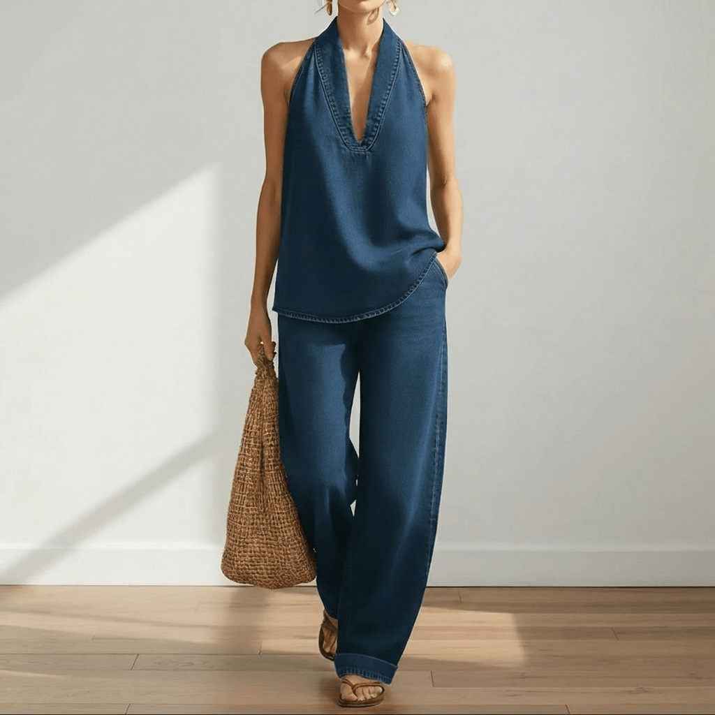 JUNE | Set with wide-leg trousers - Liora Melbourne
