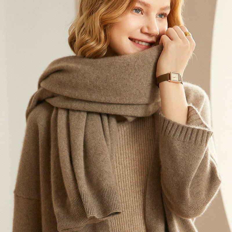 LARA | Merino wool shawl with oversized drape - Liora Melbourne