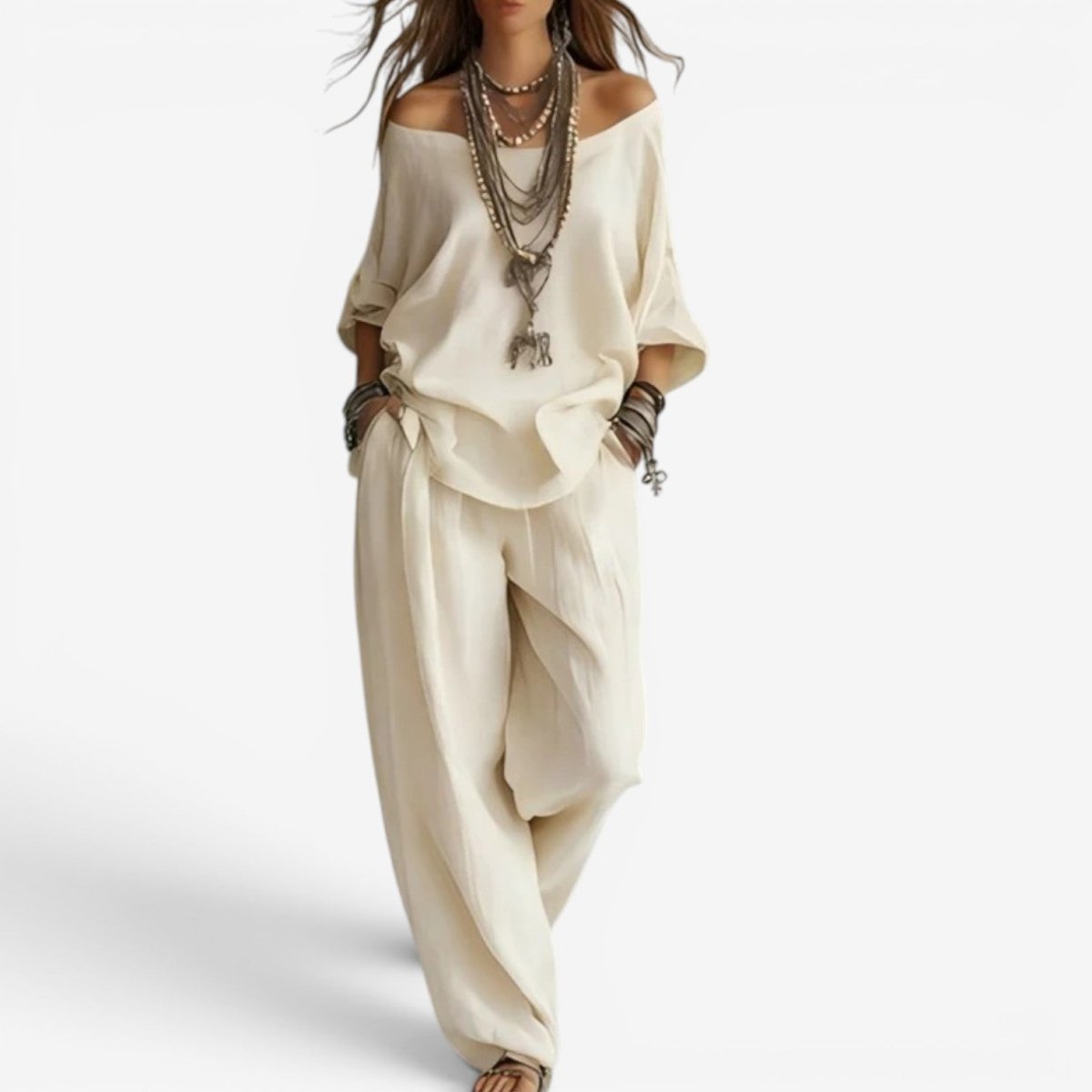 SHELLY | Set with wide-leg pants - Liora Melbourne