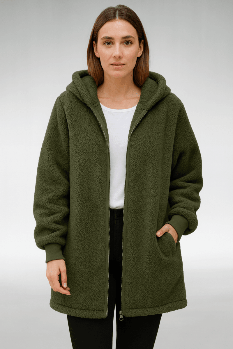 JANE | Teddy coat with plush fabric - Liora Melbourne