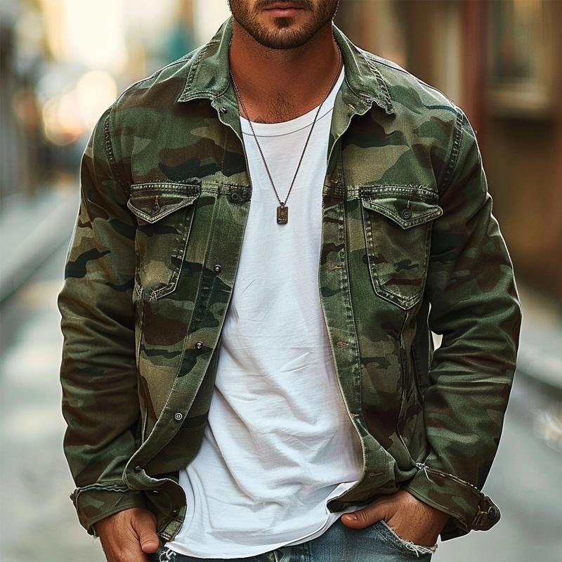 HUNTER | Jacket with camouflage print - Liora Melbourne