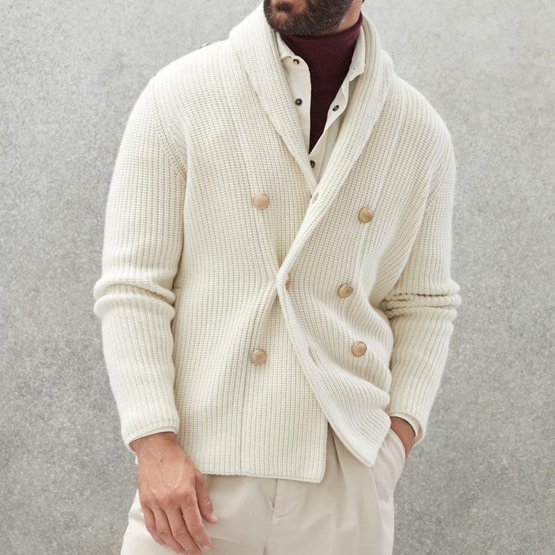ETHAN | Knit cardigan with double-breasted front - Liora Melbourne