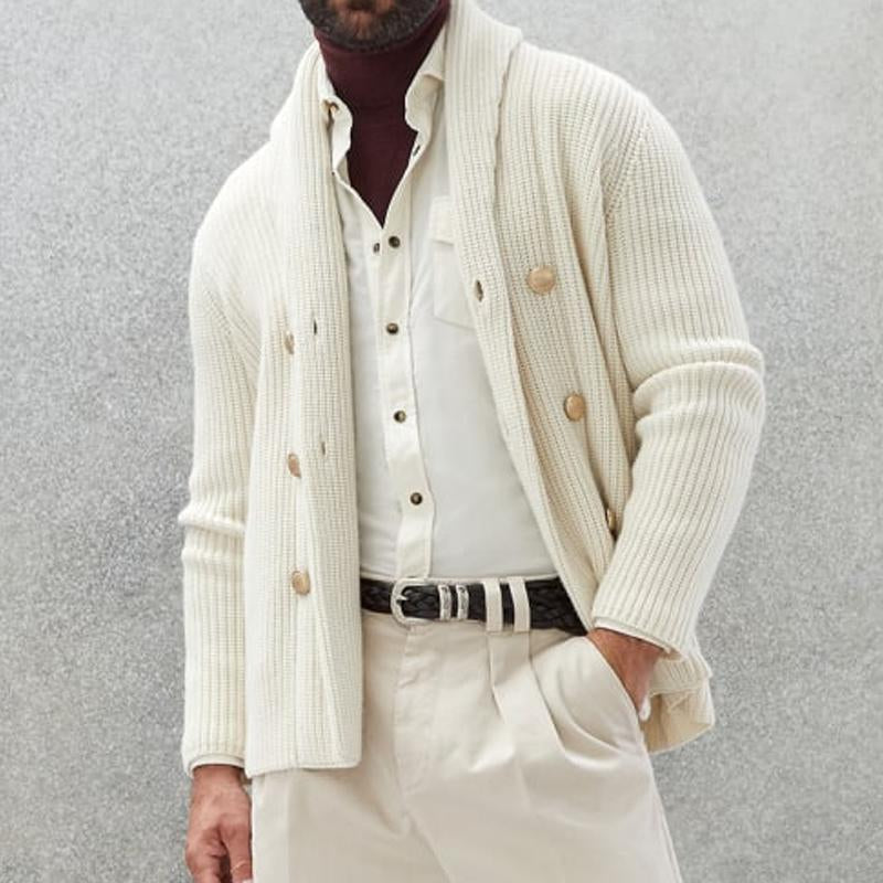 ETHAN | Knit cardigan with double-breasted front - Liora Melbourne