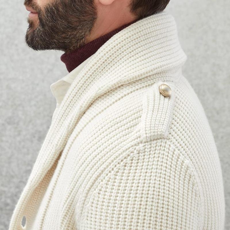 ETHAN | Knit cardigan with double-breasted front - Liora Melbourne
