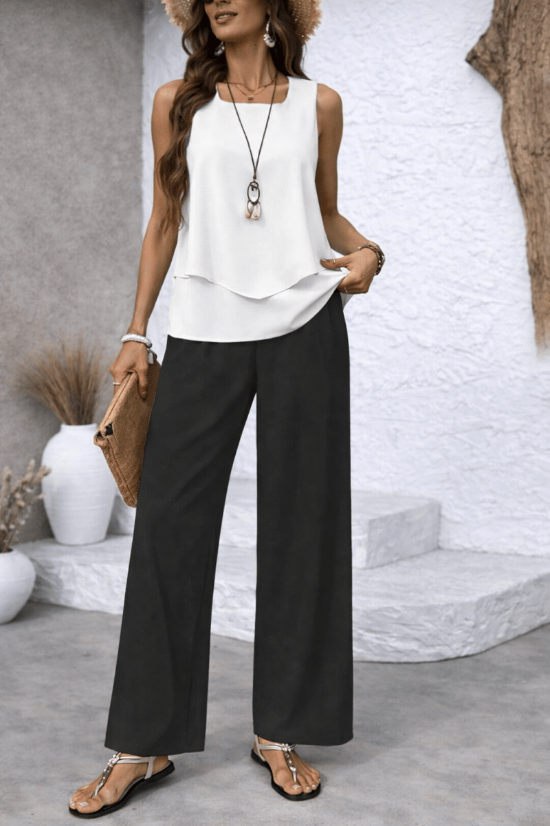 CHLOE | Set with wide-leg pants - Liora Melbourne