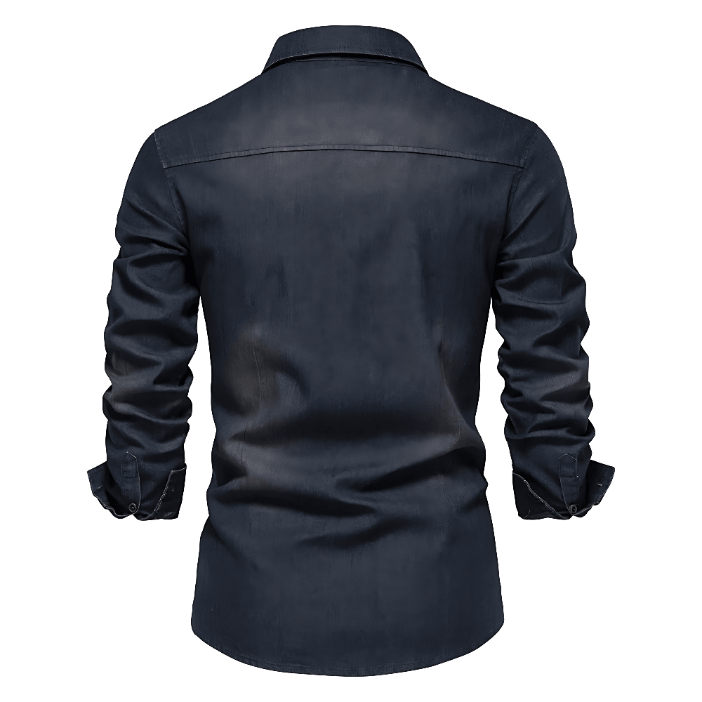 COOPER | Denim jacket with wooden buttons - Liora Melbourne