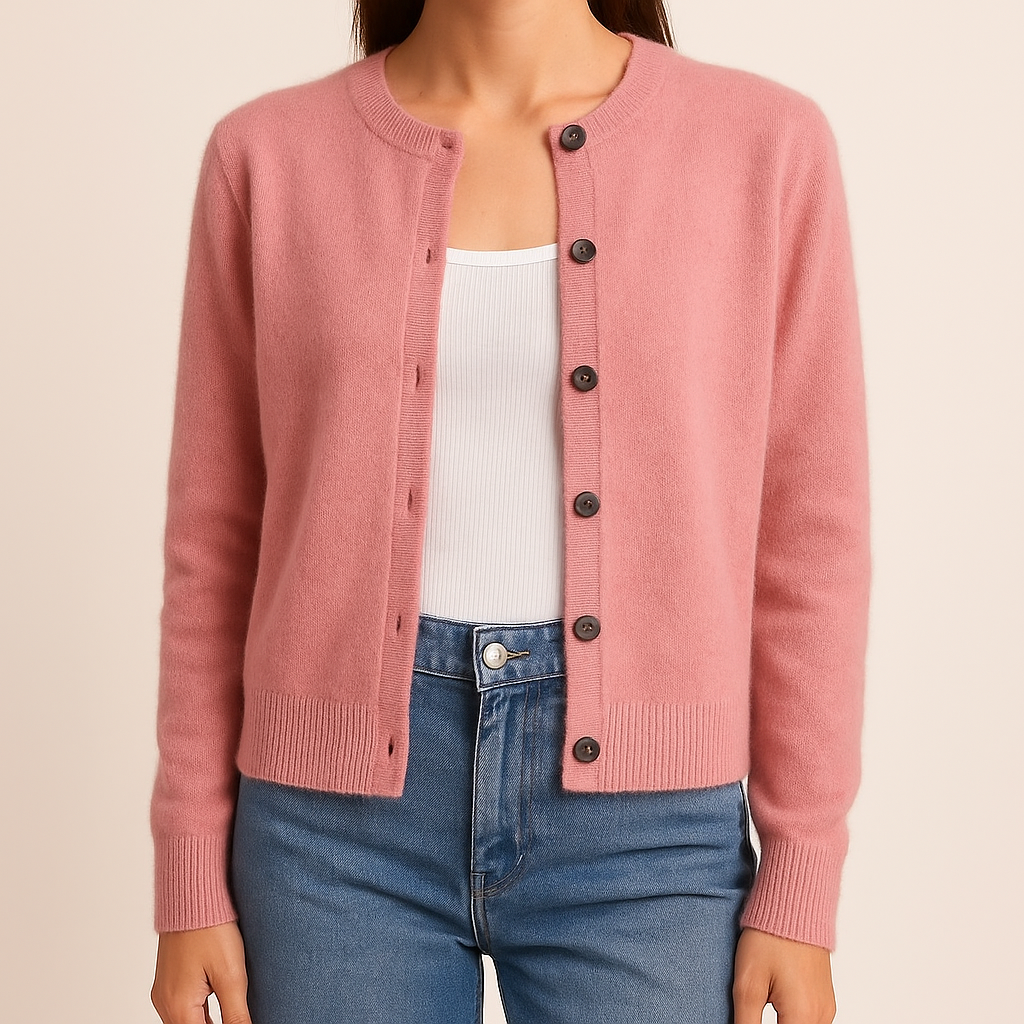 MORNINGTON | Button-front cardigan with ribbed trims - Liora Melbourne