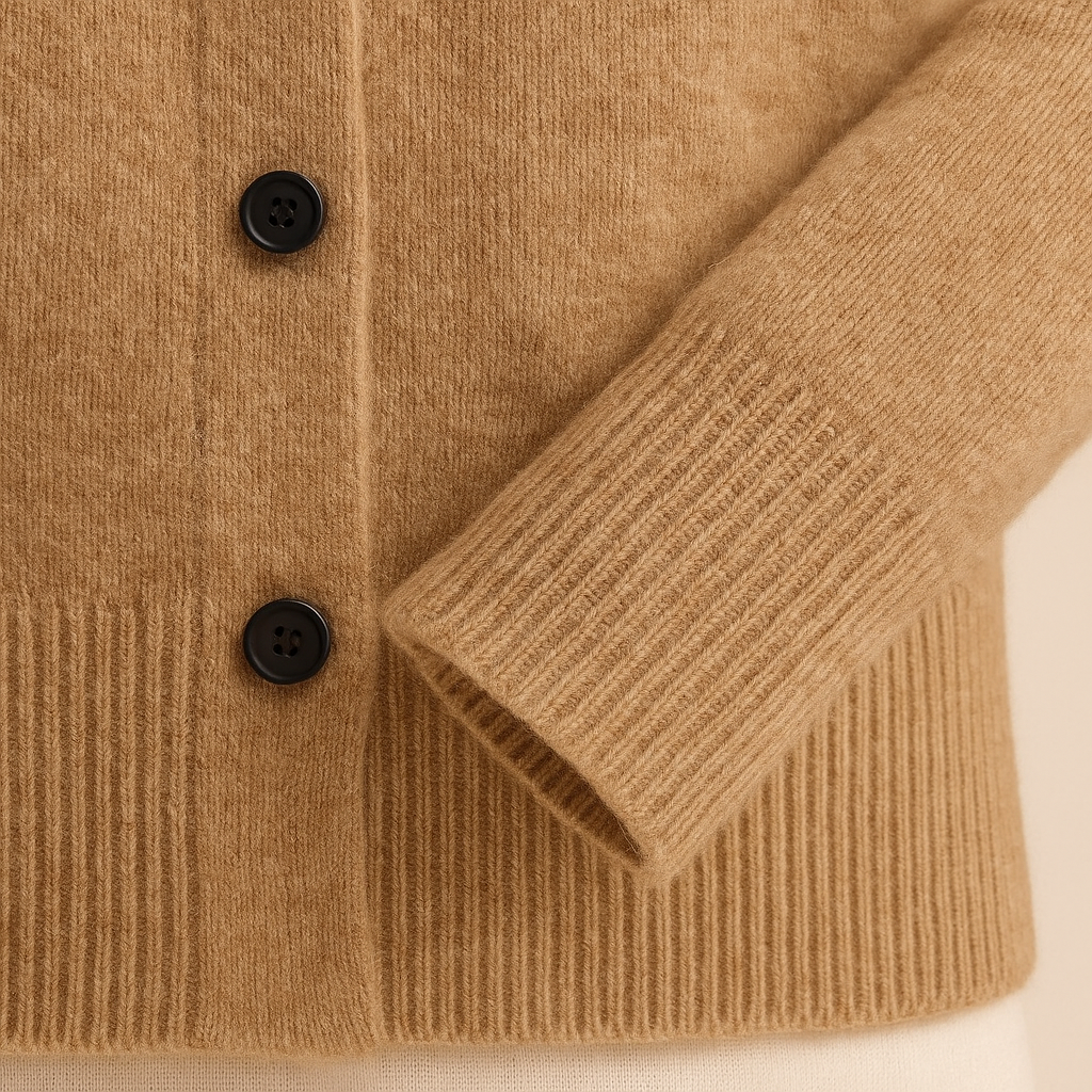 MORNINGTON | Button-front cardigan with ribbed trims - Liora Melbourne