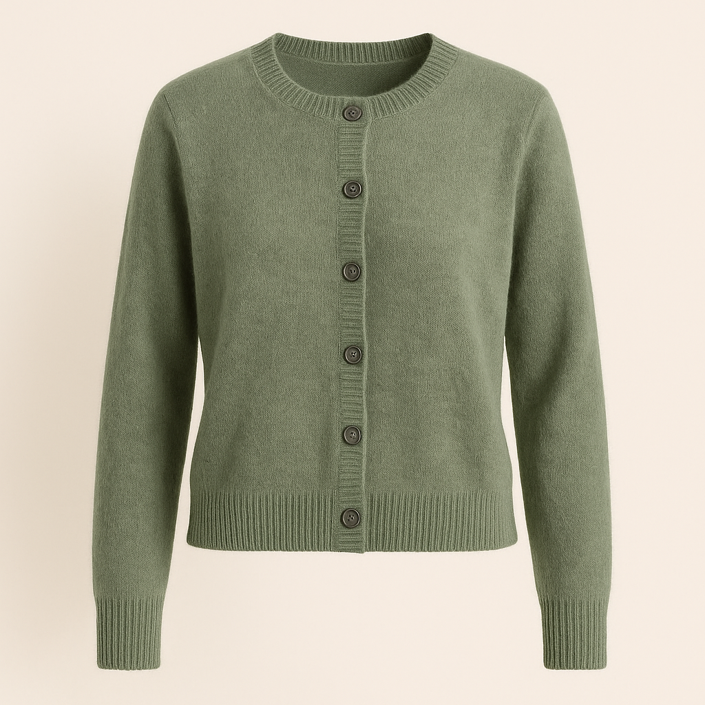 MORNINGTON | Button-front cardigan with ribbed trims - Liora Melbourne