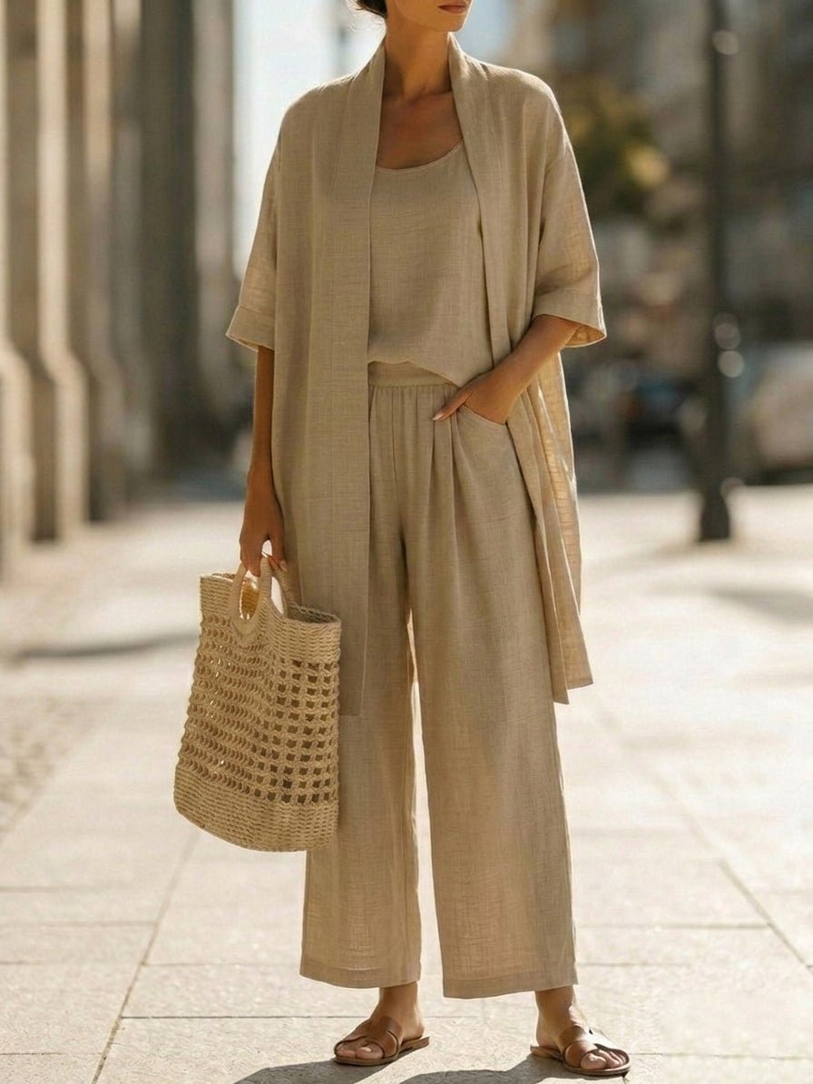 ISLA | Set with relaxed wide-leg pants - Liora Melbourne