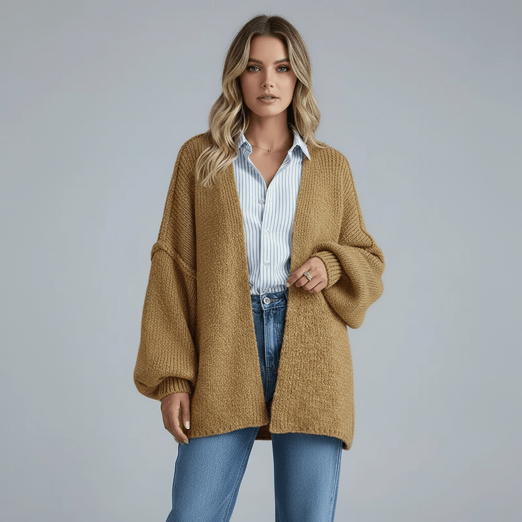 SUMMER | Oversized cardigan with dropped shoulders - Liora Melbourne