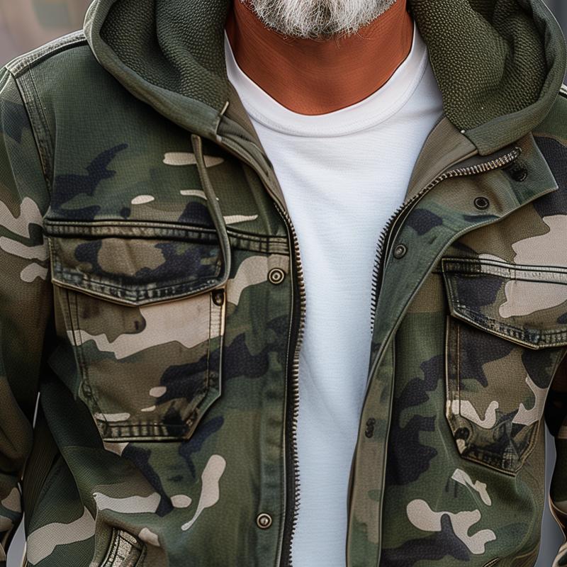 RYDER | Cargo jacket with camouflage print - Liora Melbourne