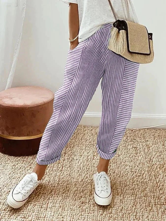 RYLIE | Trousers with vertical stripe - Liora Melbourne